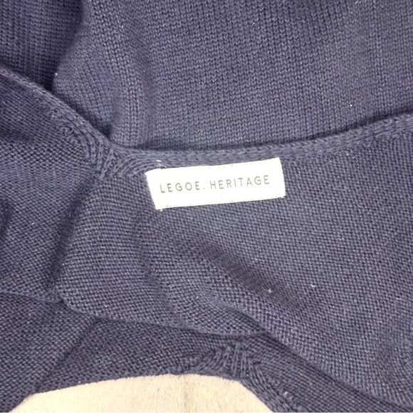 Elegant Blue Sleeveless Legoe Heritage Knit Maternity Dress Size 4-6 Maternity - Picture 5 of 10